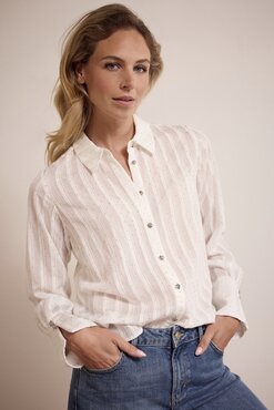 Tramontana Rhinestone Blouse OffWhite