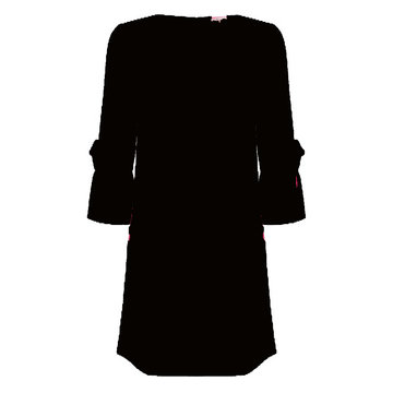 Esqualo Dress fancy cuff zwart