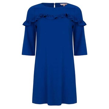 Esqualo Dress ruffle cobalt blue