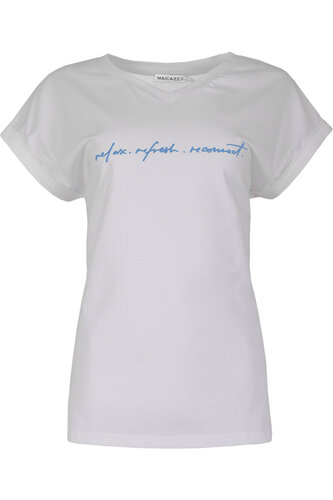 Maicazz Equal - t-shirt Off white - spring blue