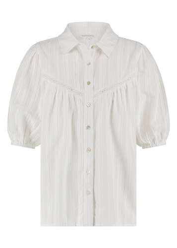 Tramontana Short-Sleeved Fancy Blouse OffWhite A05-15-301