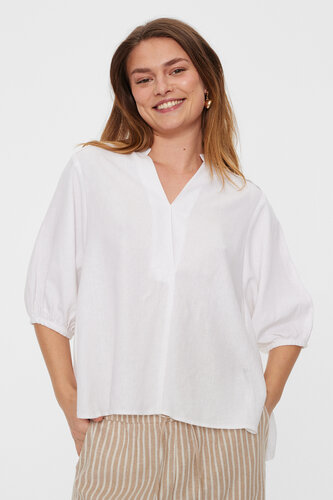 Freequent fqlava-blouse Brilliant white