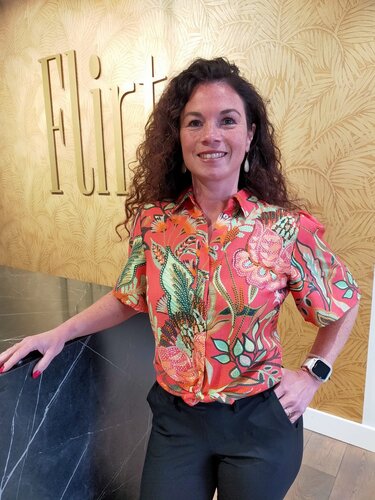 Tramontana Blouse Blooming Floral Stitch PrintCorals C11-16-301
