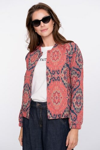 Geisha Jacket print  pink/blue
